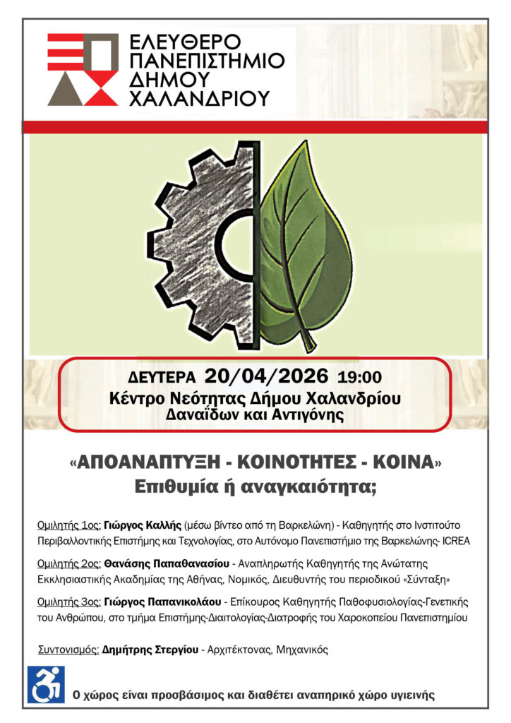 Αποανάπτυξη κοινότητες κοινά στο Χαλάνδρι