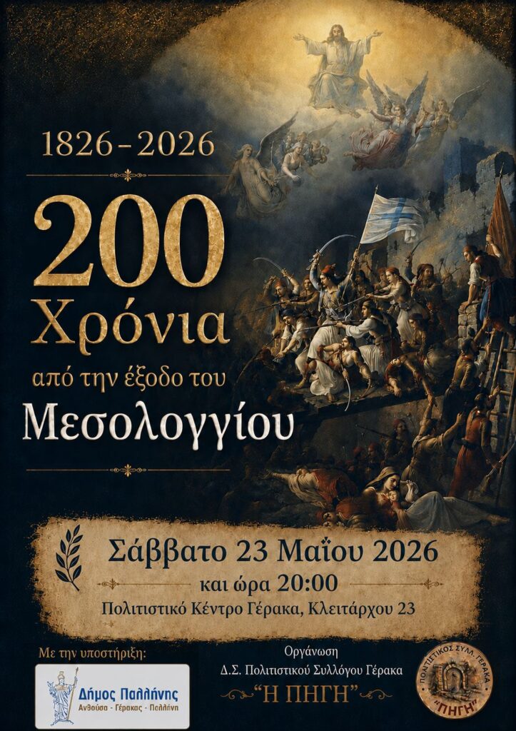 200 χρόνων από την Έξοδο του Μεσολογγίου στον Γέρακα